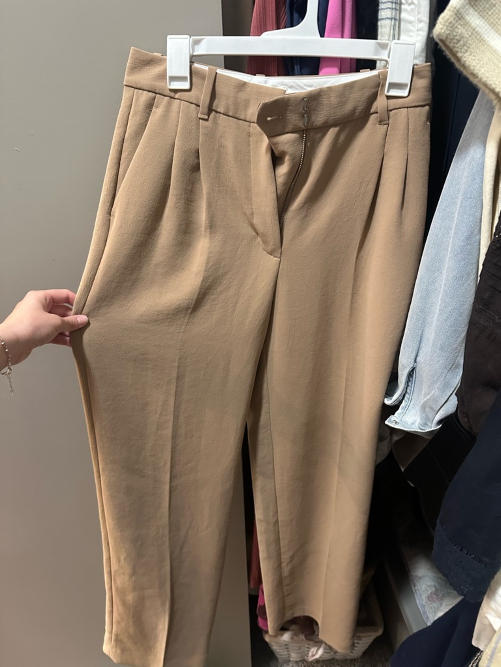 Aritzia The Effortless Pant in Tan